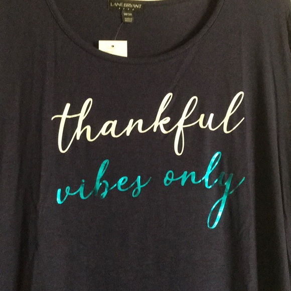 Lane Bryant Tops - ❌❌SOLD❌❌NEW thankful vibes Lane Bryant long top or dress